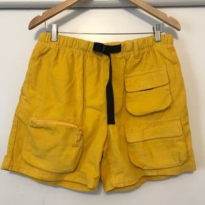 Yellow Corduroy Shorts